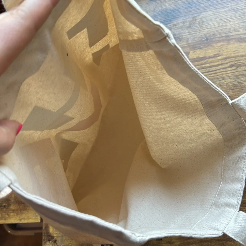 Tan Canvas Tote Bag with Colorful 'THRIVE' Print